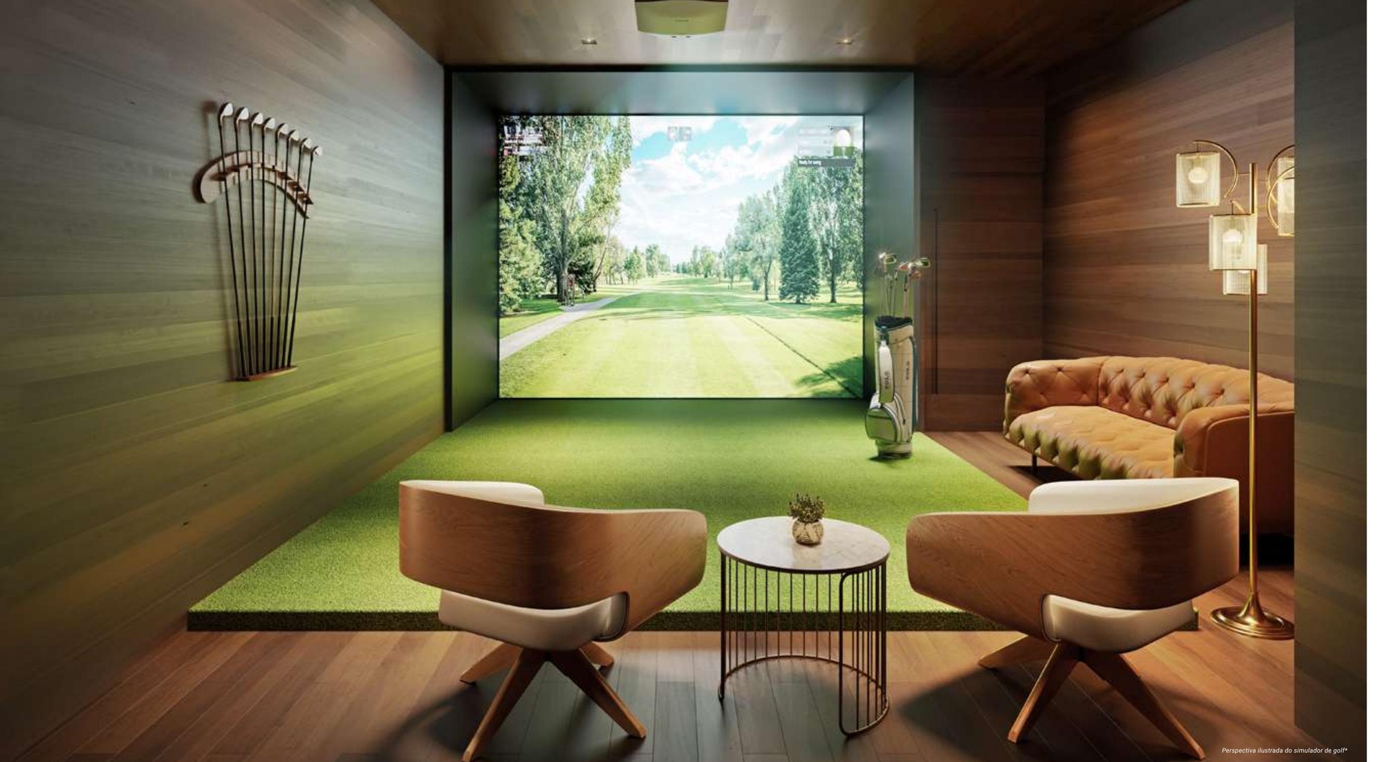 Simulador de golfe — Parque Global, São Paulo