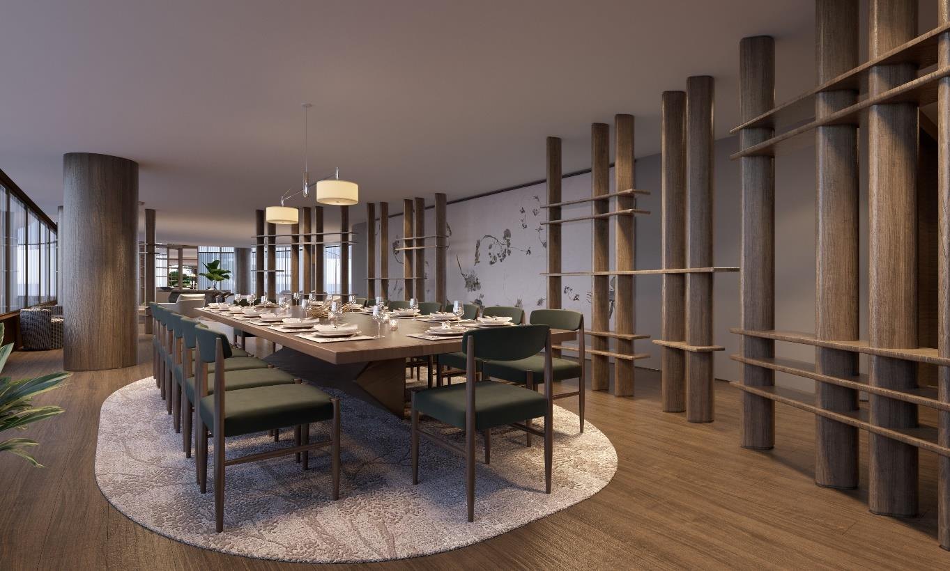 Sala de jantar do salão de festas — 280 Art Boulevard, São Paulo