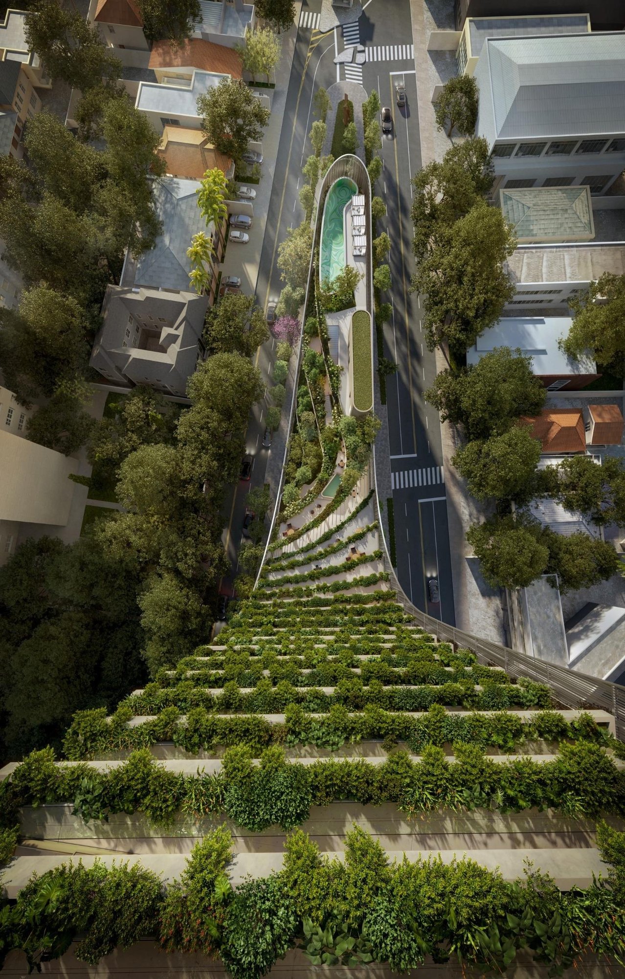Vista aérea e cobertura verde — 280 Art Boulevard, São Paulo