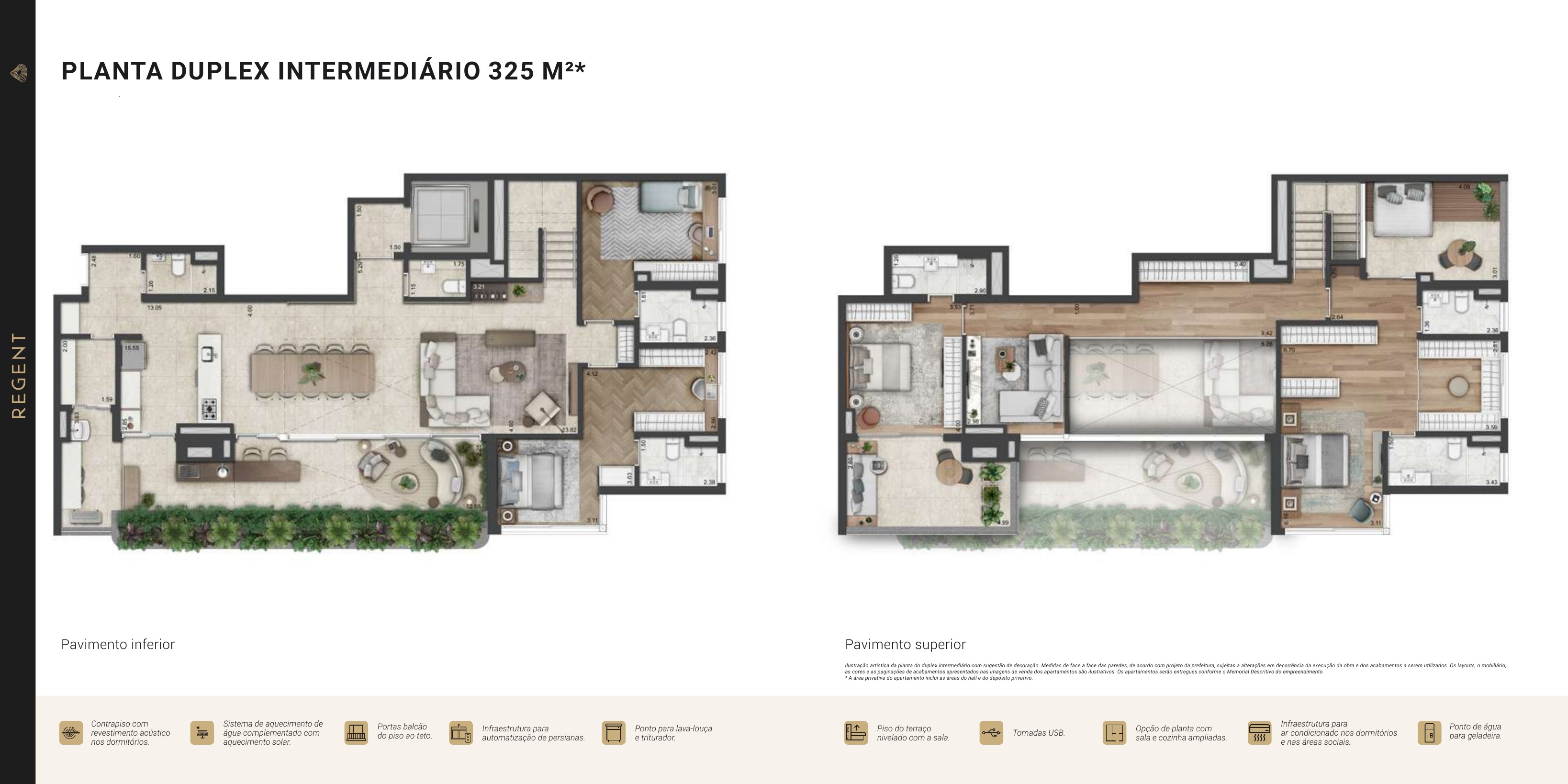 Planta oficial de 325 m² do Parque Global