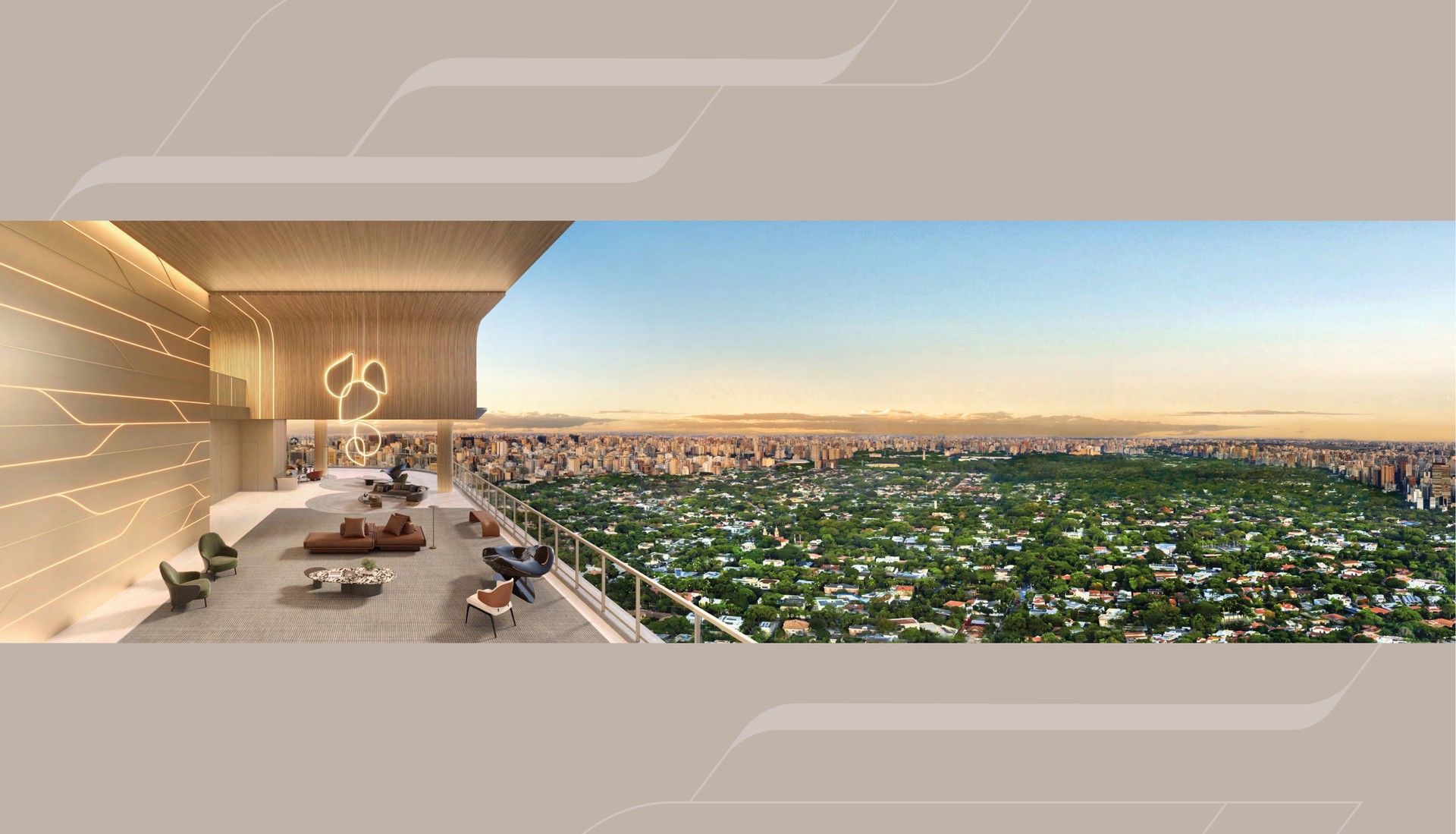 Casa suspensa — living panorâmico — Epic Apartments