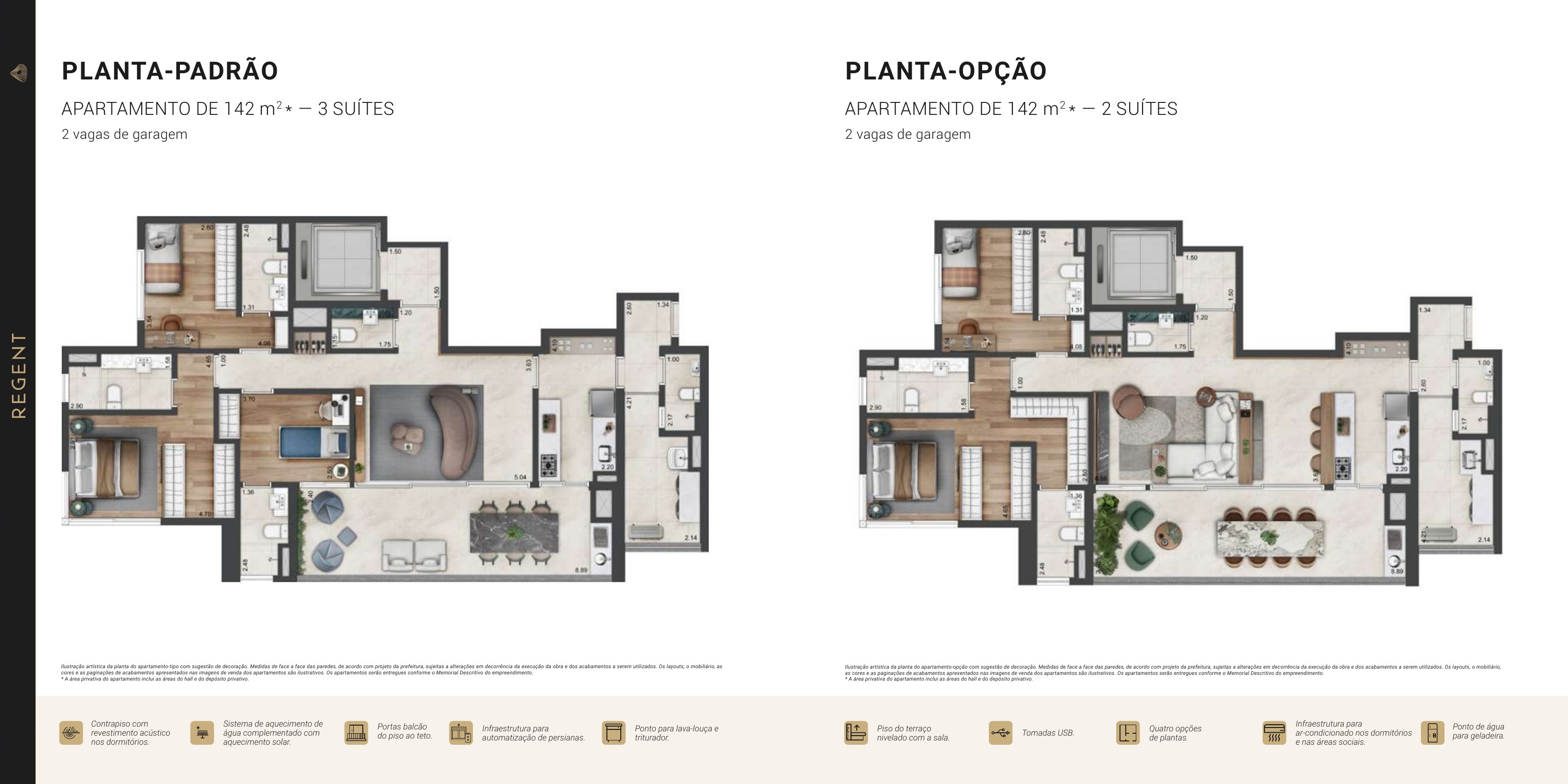 Planta oficial de 142 m² do Parque Global