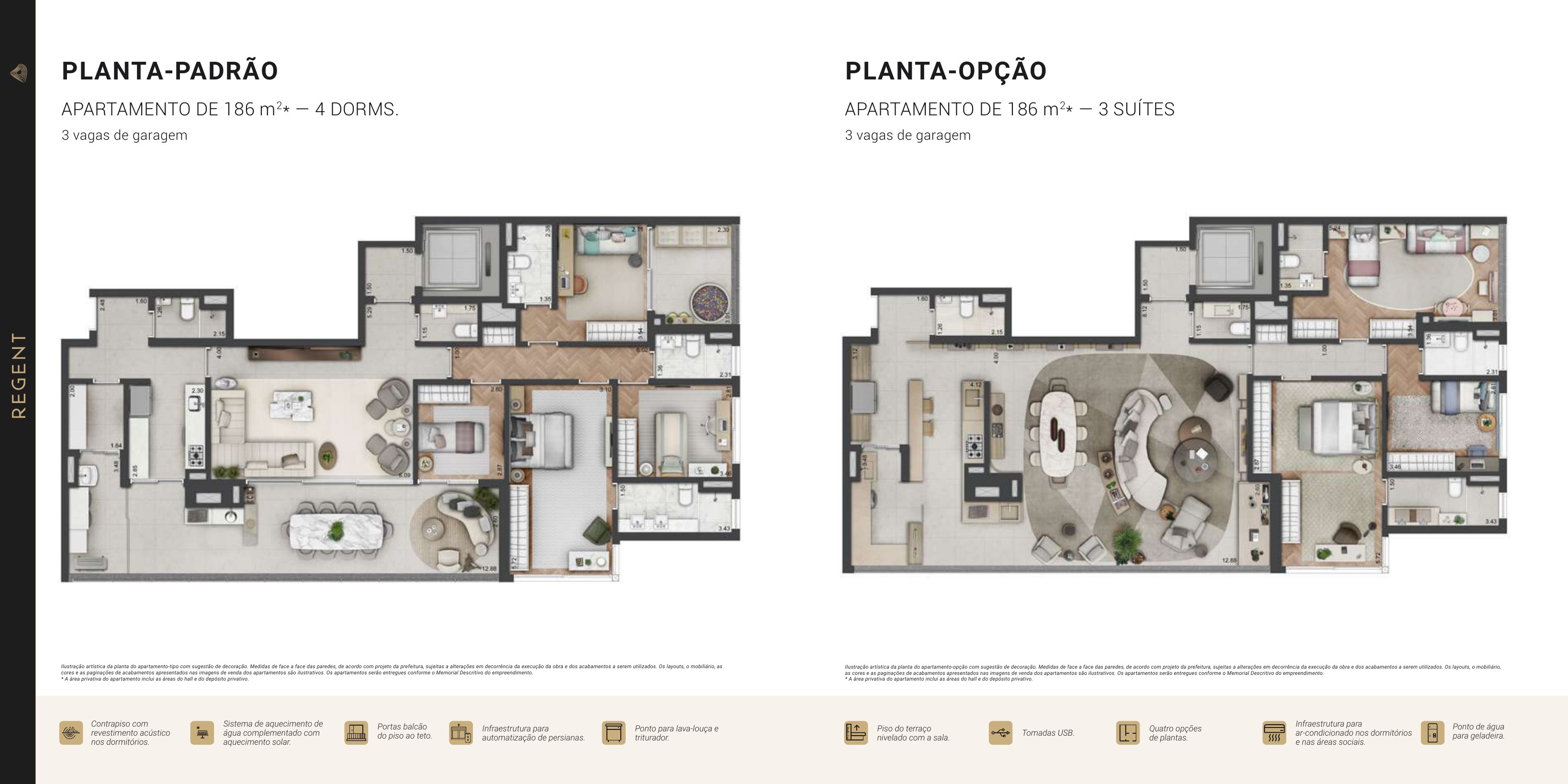 Planta oficial de 186 m² do Parque Global