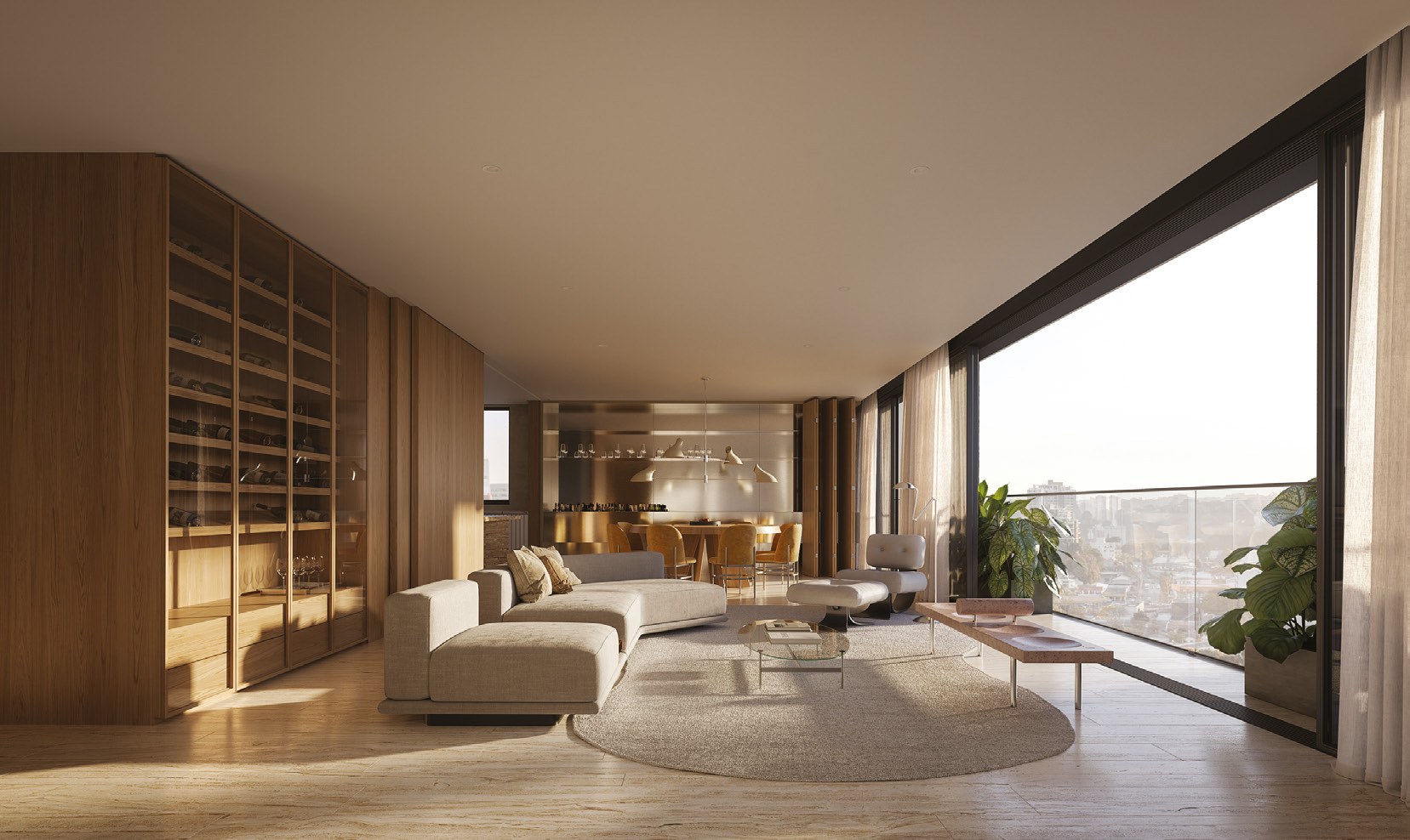 Living — planta Lorena, final 01 — RFM Jardins, Jardim América, São Paulo